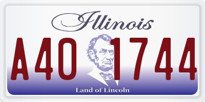 IL license plate A401744