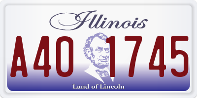 IL license plate A401745