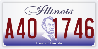 IL license plate A401746