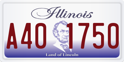 IL license plate A401750