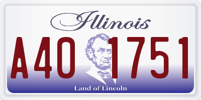 IL license plate A401751