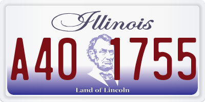 IL license plate A401755