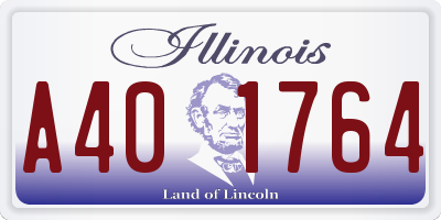 IL license plate A401764