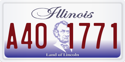IL license plate A401771