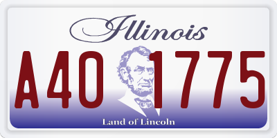 IL license plate A401775