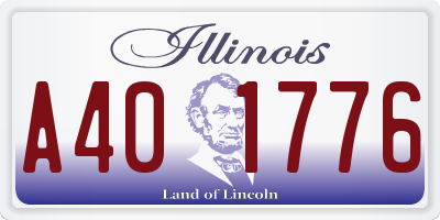 IL license plate A401776