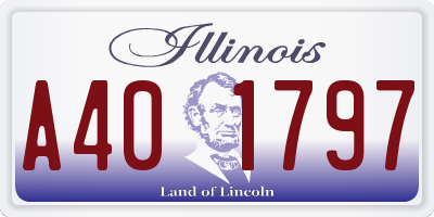 IL license plate A401797