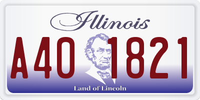IL license plate A401821