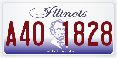 IL license plate A401828