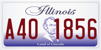 IL license plate A401856