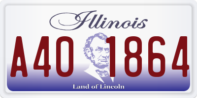 IL license plate A401864