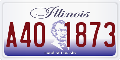IL license plate A401873