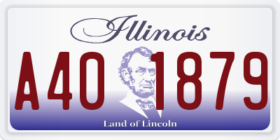 IL license plate A401879
