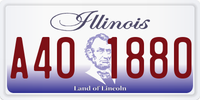 IL license plate A401880
