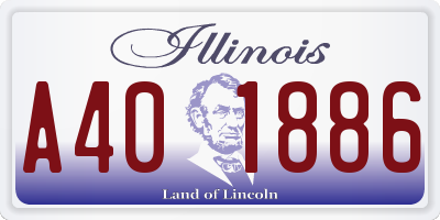 IL license plate A401886