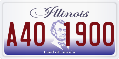 IL license plate A401900