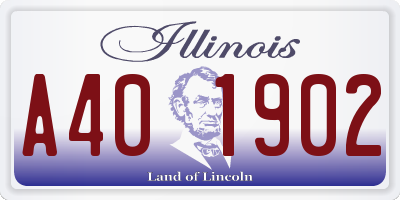 IL license plate A401902