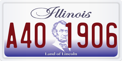 IL license plate A401906