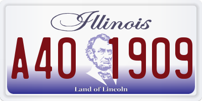 IL license plate A401909