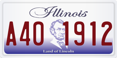 IL license plate A401912