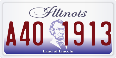 IL license plate A401913