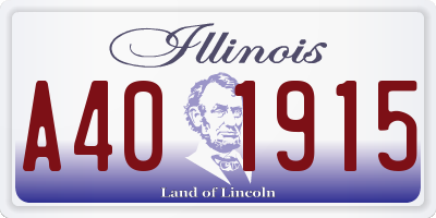 IL license plate A401915