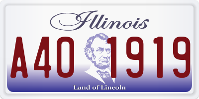 IL license plate A401919