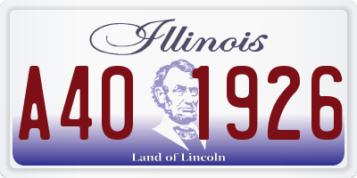 IL license plate A401926