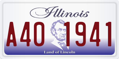 IL license plate A401941