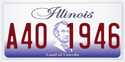 IL license plate A401946