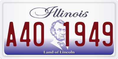 IL license plate A401949