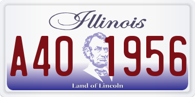 IL license plate A401956