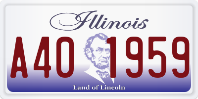 IL license plate A401959