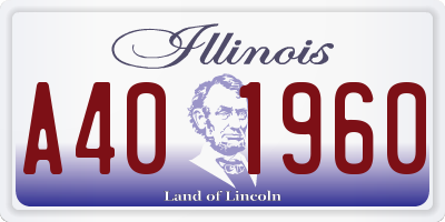 IL license plate A401960