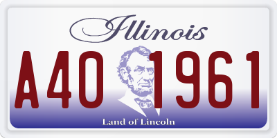 IL license plate A401961