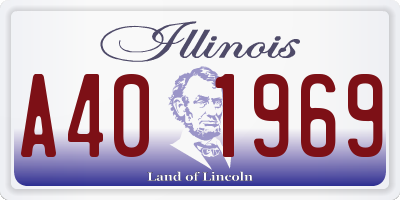 IL license plate A401969