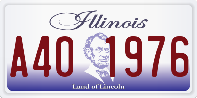 IL license plate A401976