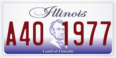 IL license plate A401977