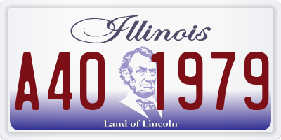 IL license plate A401979