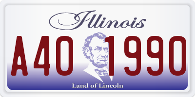 IL license plate A401990