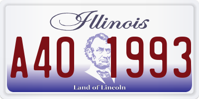 IL license plate A401993