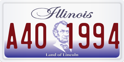 IL license plate A401994