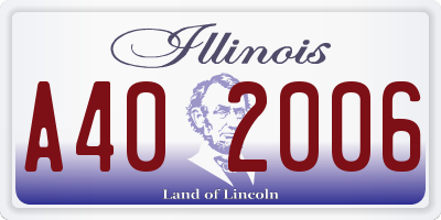IL license plate A402006