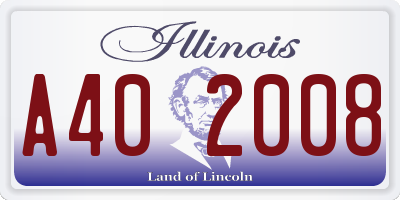 IL license plate A402008