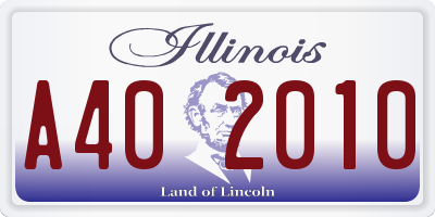 IL license plate A402010