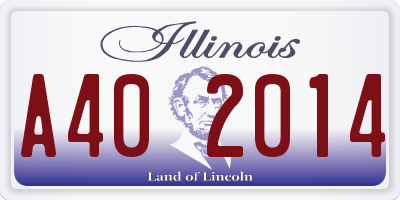 IL license plate A402014