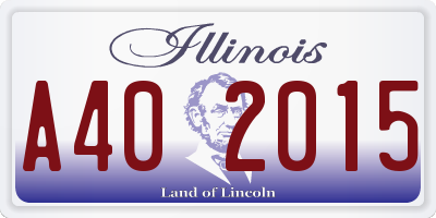 IL license plate A402015