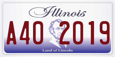 IL license plate A402019