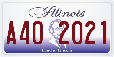 IL license plate A402021