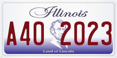 IL license plate A402023
